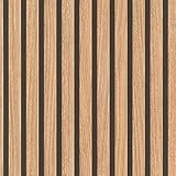 Tapete 278408 - Braune Papiertapete mit Holz-Optik, 3D -Paneele im modernen...