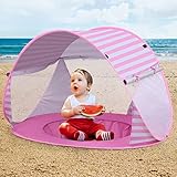 CeeKii Strandmuschel Pop Up Sonnenschutz Strand Baby Strand Zelt Portable...