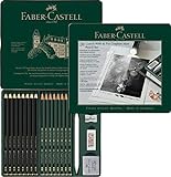 Faber-Castell 115224 - Bleistifte Set Pitt Graphite Matt & Castell 9000,...