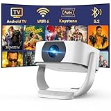 [Built-in Apps]Beamer, E-Fokus/Auto Trapezkorrektur Mini Beamer 4K Native...