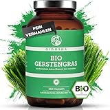 QIDOSHA® Bio Gerstengras Kapseln, 360 Stk im Apothekerglas, 1500mg je...