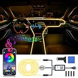 OMECO USB Ambientebeleuchtung Auto LED Innenbeleuchtung 4m 5050 RGB mit APP...