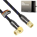 audio pirates RG6 Koaxialkabel – SAT-Kabel mit 90° angewinkeltem...