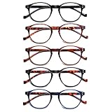 COJWIS 5 Pack Lesebrille Blaulichtfilter fur Damen Herren Federscharnier...