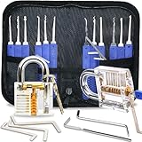 Retoo Lockpicking Set 17 Stück Dietrich Set, 12 Picks und 5...