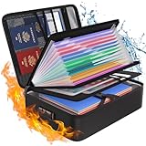 Tamfile 5200℉ Feuerfeste Dokumentenbox, Wasserfeste Dokumententasche mit...