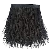 Sowder Straußenfeder-Borte, Fransen mit Satinband, für Kleidung,...