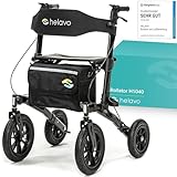 Helavo Rollator mit Luftbereifung für Draußen - Rollator Faltbar und...