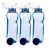 HDmirrorR Trinkflasche 3 x 1 L Wasserflasche Tritan BPA frei + 3 x...