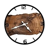 predolo Wanduhr Holz Wanddeko Leise Wohnzimmeruhr Dekorative Uhr mit...