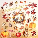Fensterbilder Set Herbst I beidseitig bunt I statisch haftend I...