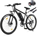 E Bike für Herren Damen, 26 Zoll E-Mountainbike Abnehmbarer 10.4Ah...