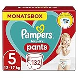 Pampers Windeln Pants Größe 5 (12-17kg) Baby-Dry, Junior mit Stop- und...