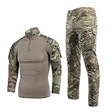 Airsoft Tarnanzug Herren Paintball Combat Shirt Taktische Hose Langärmlige...