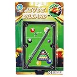 Mini Billard Spiel – ca. 19,5 x 13,5 cm – kompakter Billardtisch für...