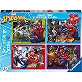 Ravensburger, Spiderman 12001076 4 x 100 Stoßstangen-Pack Puzzle 2D, bunt