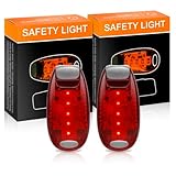 Sosayet LED Sicherheitslicht 2er Set, Blinklicht Schulranzen Licht, Clip...