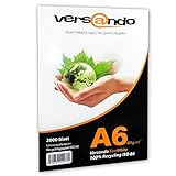 versando 2.000 Blatt Recyclingpapier DIN A6 EcoWhite 80g Kopierpapier...