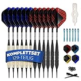 DartPro Dartpfeile mit Kunststoffspitze – 12 Dartpfeile für...