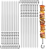 20 Stück Edelstahl Grillspieße, Lange Grillspieße Kebab Spieße,...