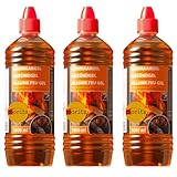 Farmlight 1LITRO BBQ Biogel 3 x 1 Liter, Orange, 3 LITRI