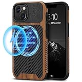 TENDLIN Magnetische Schutzhülle Kompatibel mit iPhone 13 Mini Hülle Holz...