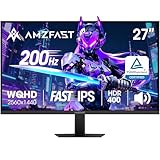 Amzfast Gaming Monitor 27 Zoll QHD 2560x1440 200Hz, Fast IPS Panel, 1ms...