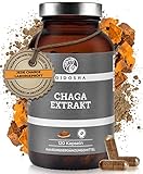 QIDOSHA® Chaga Extrakt Kapseln hochdosiert, 120 Stk im Glas (kein...
