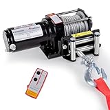 ROTFUCHS Elektrische Seilwinde 12V mit Funkfernbedienung – 1360 kg /...