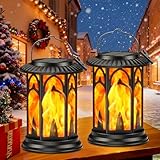 BUCASA Solarlampen für Außen Hängend, 2 Stück Vintage Solar Laternen...