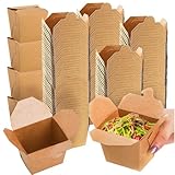 Kaxtde 100 Stück Kraftpapier Boxen Takeout, 750 ml Klein Kraftpapier Boxen...