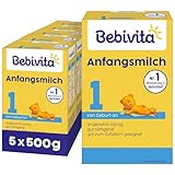 Bebivita 1 Anfangsmilch, von Geburt an, (5 x 500g)