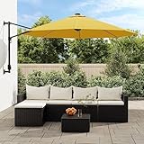 Home Outdoor SonstigesWand-Sonnenschirm Gelb 290 cm