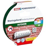 tesa Powerbond Outdoor - Doppelseitiges Montageband für den Außenbereich...