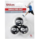 Wilson Squash-Ball, Staff, 3 Stück, Rot, Schwarz, WRT618200