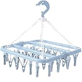 Retoo Faltbarer Wäscheständer with 32 Clips Drehhaken Winddicht...