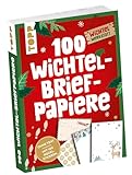 TOPP Wichtelbriefpapiere: 100 Briefpapiere in 25 Designs mit integriertem...