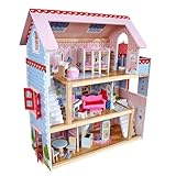 KidKraft Puppenhaus Chelsea aus Holz mit Möbeln und Zubehör für Mini...