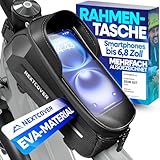 Nextcover® Rahmentasche Fahrrad mit Handytasche I Fahrrad Rahmentasche mit...