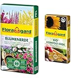 Floragard Blumenerde 70 Liter - Premium Universalerde mit Ton und...