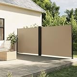 CFODOJ Home & Garden Artikel Seitenmarkise - Einziehbar Beige 160x1000 cm