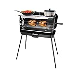 BERGER Camping Gasgrill Klappbar | Tragbarer Koffergrill mit 3 Brenner | 50...