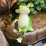 Vartegas Lustiger Frosch Weinflaschenhalter Gartenfigur aus Resin...