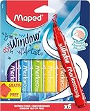 Maped - Fenstermarker MARKER'PEPS WINDOW - rot, gelb, grün, blau, orange,...