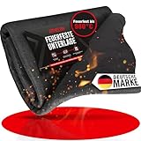 ATHELON® Feuerfeste Unterlage [1x1 m] - extra Dicke Hitzeschutzmatte aus...