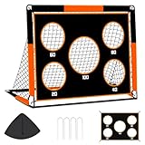 EXTFANS 2-in-1 Fußballtor für Kinder | Faltbares Soccer Tor mit 5...