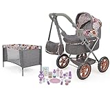 509 Crew Doll Stroller Pram 18 Piece Combo Value Play Set, Ages 3+