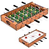 DREAMADE 2 in 1 Multi- Spieltisch, Mini Kickertisch Air Hockeytisch aus...