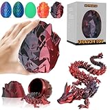 3D Drache Im Ei, 3D Gedrucktes Drachenei mit Drache, 30cm Gelenkiger Voll...