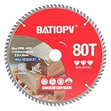 BATIOPV Kreissägeblatt 254x30 mm x 80 Zähne - Präzise Schnitte für...